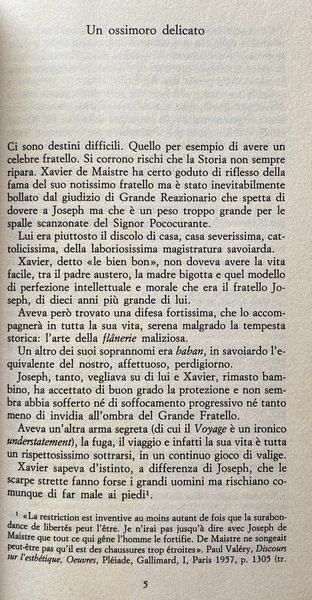 VIAGGIO INTORNO ALLA MIA STANZA