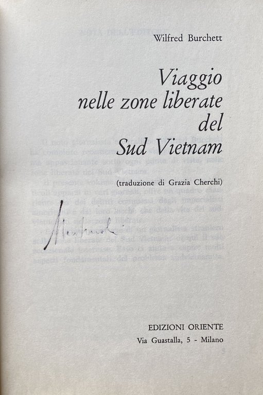 VIAGGIO NELLE ZONE LIBERATE DEL SUD VIETNAM