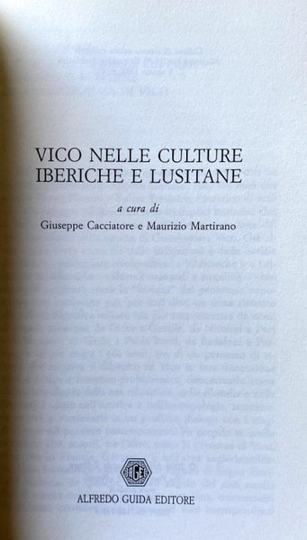 VICO NELLE CULTURE IBERICHE E LUSITANE. A CURA DI GIUSEPPE …