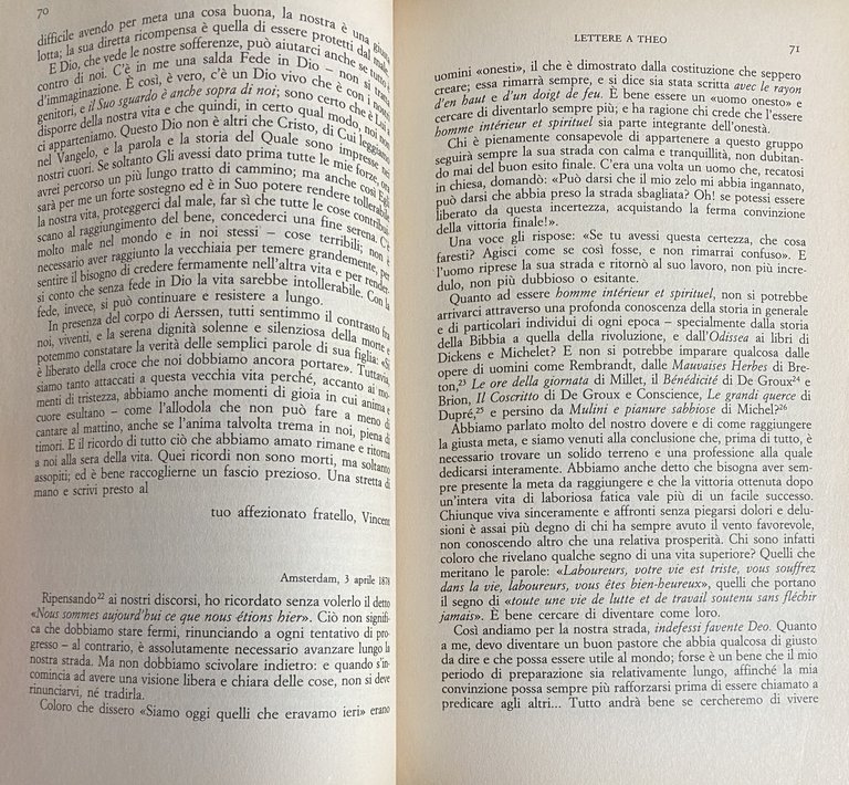 VINCENT VAN GOGH: LETTERE A THEO. A CURA DI MASSIMO …