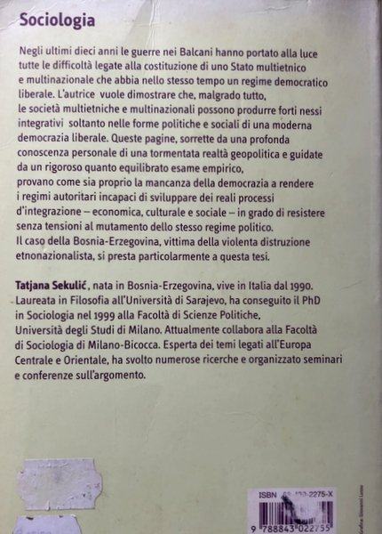 VIOLENZA ETNICA. I BALCANI TRA ETNONAZIONALISMO E DEMOCRAZIA