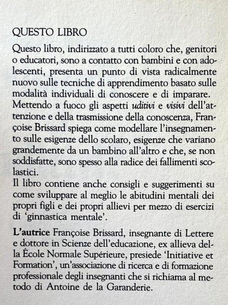 VISUALI O UDITIVI? AIUTATE I VOSTRI BAMBINI A RIUSCIRE