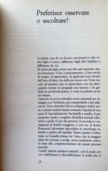 VISUALI O UDITIVI? AIUTATE I VOSTRI BAMBINI A RIUSCIRE