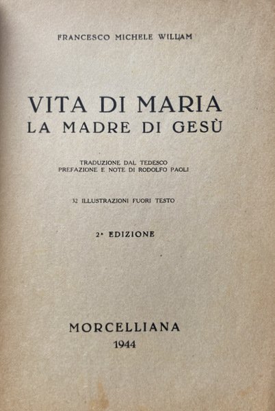 VITA DI MARIA LA MADRE DI GESÙ