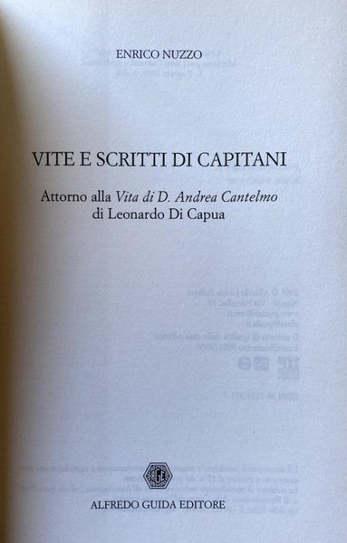 VITE E SCRITTI DI CAPITANI ATTORNO ALLA VITA DI D. …