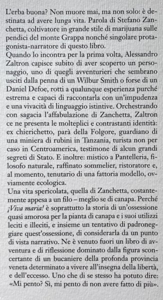 VIVA MARIA! MEMORIE DI UN COLTIVATORE DI MARIJUANA