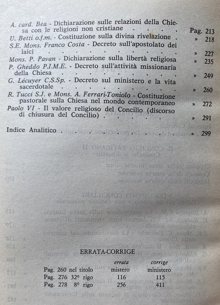 VOLUME 1: IL PRIMO PERIODO DEL CONCILIO VATICANO II; (DOCUMENTI, …