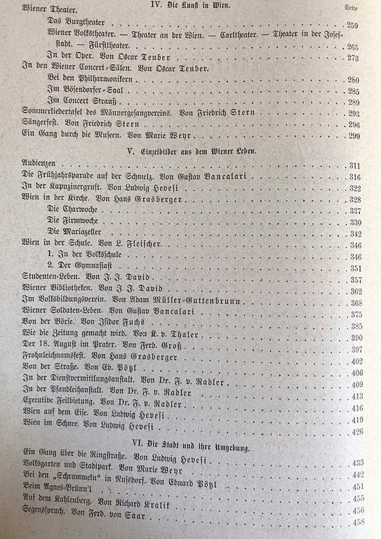 WIENERSTADT LEBENSBILDER AUS DER GEGENWART GESCHILDERT VON WIENER SCHRIFTSTELLERN | Immagine Gallery 8