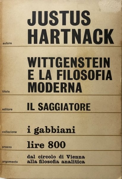 WITTGENSTEIN E LA FILOSOFIA MODERNA. DAL CIRCOLO DI VIENNA ALLA …