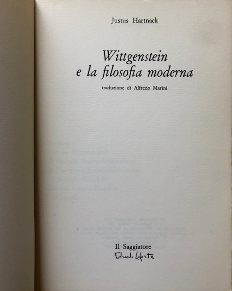 WITTGENSTEIN E LA FILOSOFIA MODERNA. DAL CIRCOLO DI VIENNA ALLA …