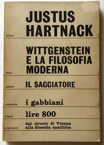 WITTGENSTEIN E LA FILOSOFIA MODERNA. DAL CIRCOLO DI VIENNA ALLA …