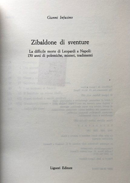 ZIBALDONE DI SVENTURE. LA DIFFICILE MORTE DI LEOPARDI A NAPOLI: …