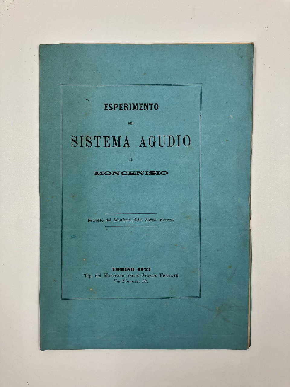 Esperimento del sistema Agudio al Moncenisio Estratto del Monitore delle … | Immagine principale