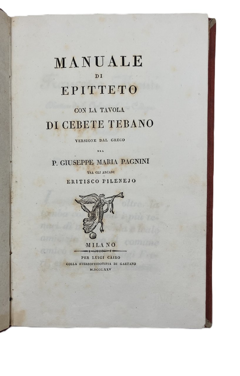 Manuale di Epitteto con la tavola di Cebete Tebano. Versione … | Immagine principale