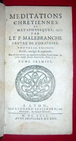 Méditations chrétiennes et Métaphysiques. Nouvelle édition. Revue, corrigée & augmentée