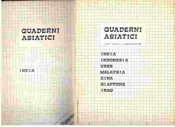 Quaderni asiatici. Anno 1° - Numero 2-3, Maggio-Dicembre 1984. India, …