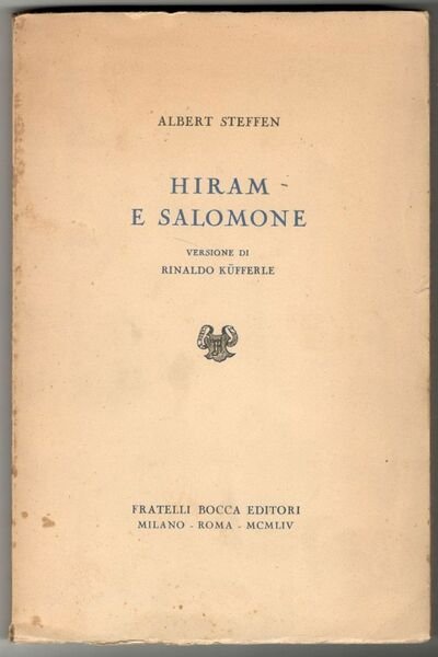 Hiram e Salomone. Versione di Rinaldo Küfferle