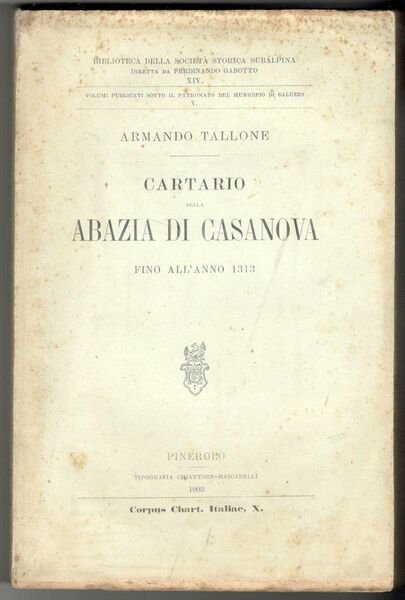 Cartario della Abazia di Casanova fino all'anno 1313
