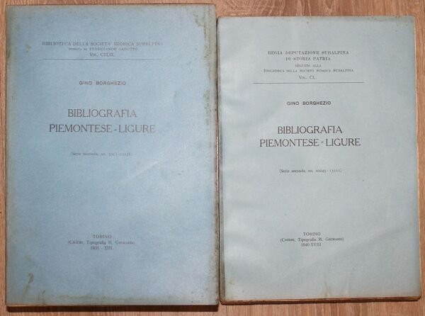 Bibliografia piemontese-ligure. Serie seconda, nn. 5001-10248 - Serie seconda, nn. …