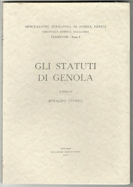 Gli statuti di Genola