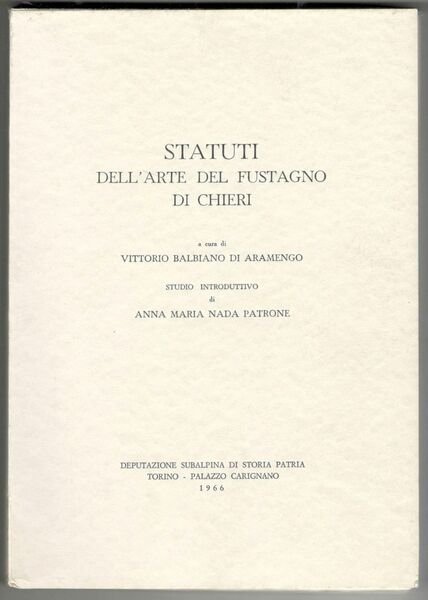 Statuti del fustagno di Chieri. Studio introduttivo di Anna Maria … | Immagine principale