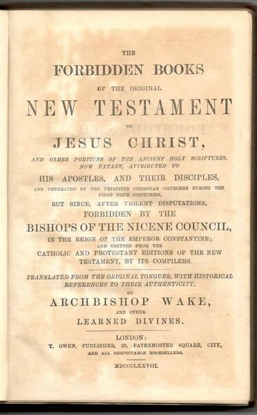 The Forbidden Books of the original New Testament of Jesus …