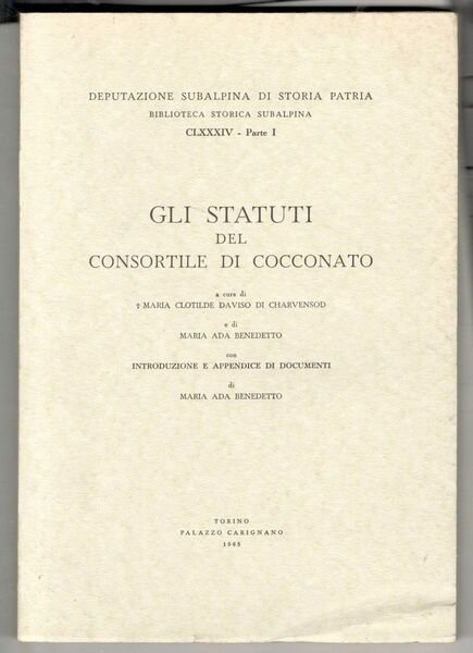 Gli statuti del consortile di Cocconato