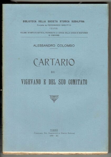 Cartario di Vigevano e del suo Comitato