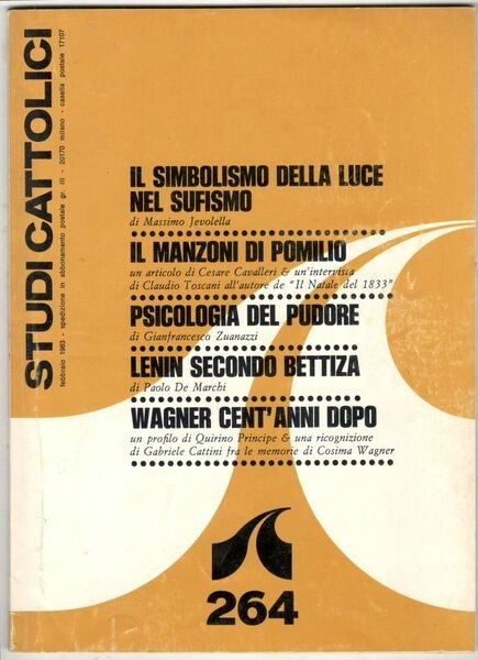 Studi cattolici. Mensile di studi e di attualità anno XXVII. …