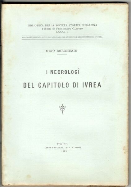 I necrologi del Capitolo di Ivrea