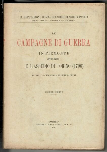 Le campagne di guerra in Piemonte (1703-1708) e l'assedio di …