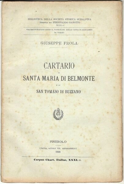 Cartario di Santa Maria di Belmonte e di San Tomaso …