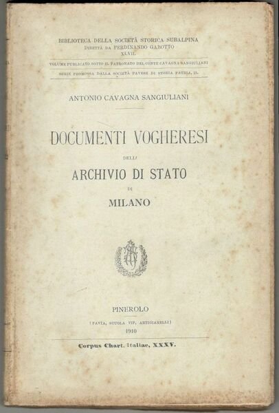 Documenti vogheresi dell'Archivio di Stato di Milano