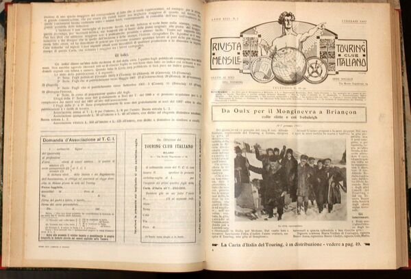 Touring Club Italiano. Rivista mensile. Annata completa 1907. Anno XIII