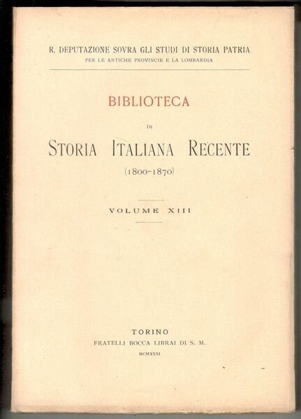 Dagli albori della libertà al Proclama di Moncalieri. Lettere del …