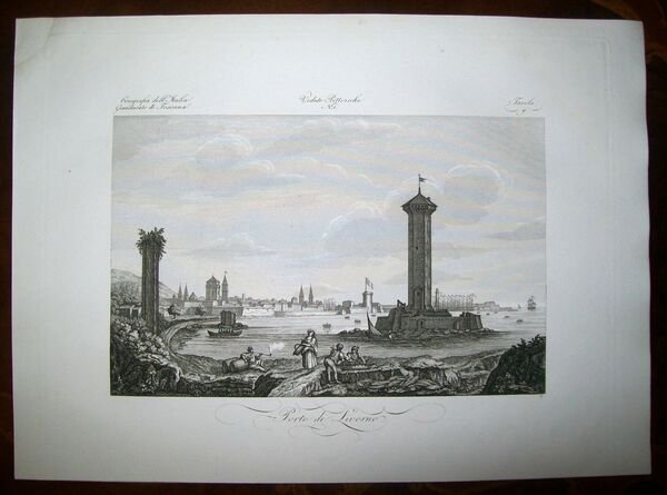 VEDUTA DEL PORTO DI LIVORNO - FANALE DEI PISANI