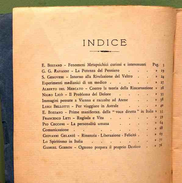 Spiritualismo. Raccolta di comunicazioni, lettere, articoli e notizie