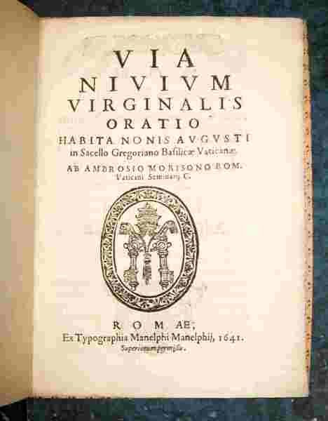 Via nivium virginalis oratio habita Nonis Augusti in Sacello Gregoriano …