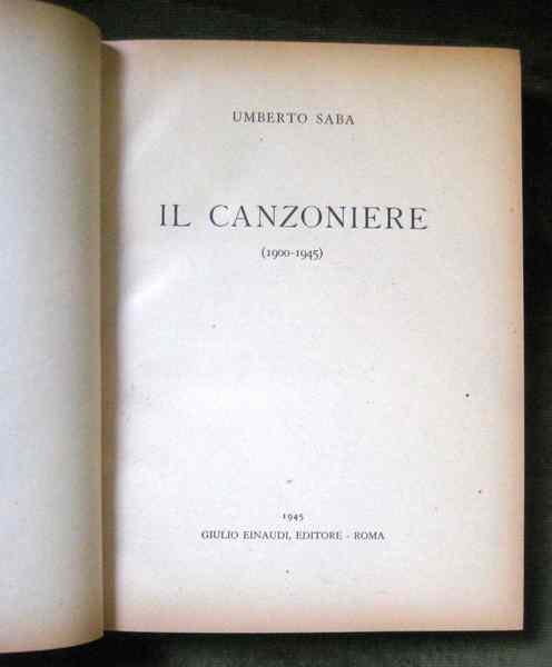 Il Canzoniere (1900 - 1945)