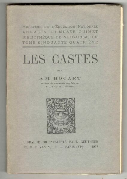 Les Castes. Traduit du manuscrit anglais par E. J. Lévy …