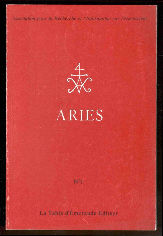 Aries. Association pour la recherche et l'information sur l'ésotérisme. N. …