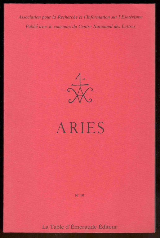 Aries. Association pour la recherche et l'information sur l'ésotérisme. N. …