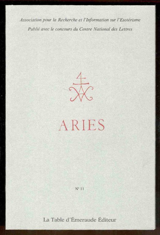 Aries. Association pour la recherche et l'information sur l'ésotérisme. N. …