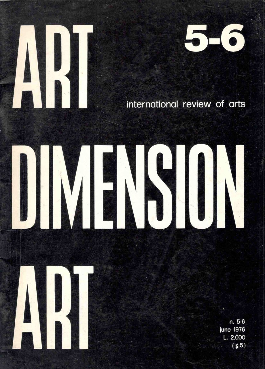 Art Dimension Art. International Review of Arts. N. 5-6 june …