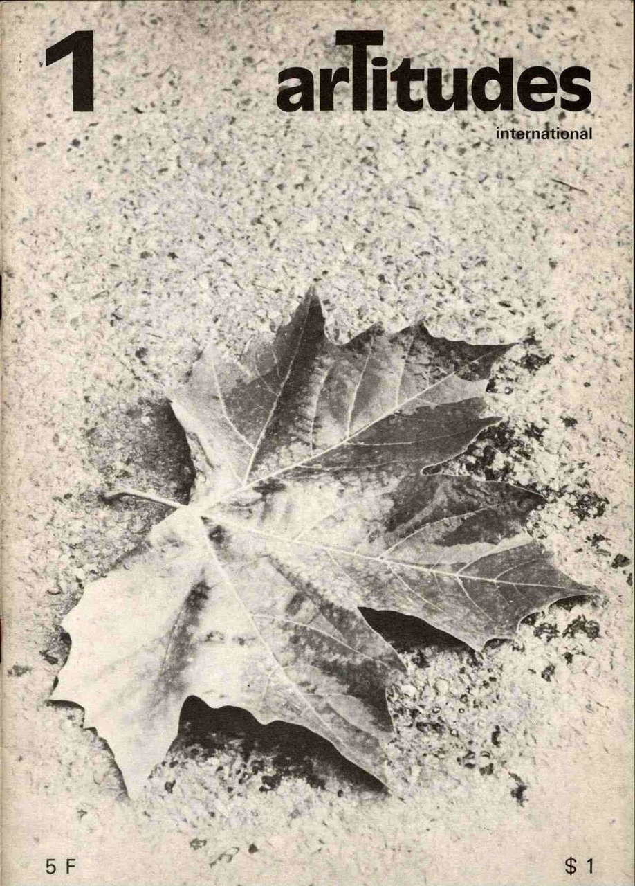 ArTitudes international. Numéro 1 - octobre/novembre 1972