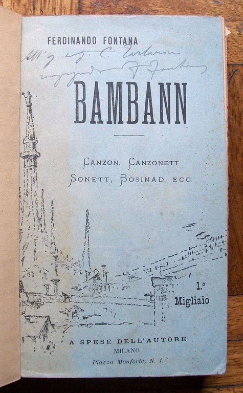 Bambann. Bosinad, sonett, canzon, canzonett, ecc.
