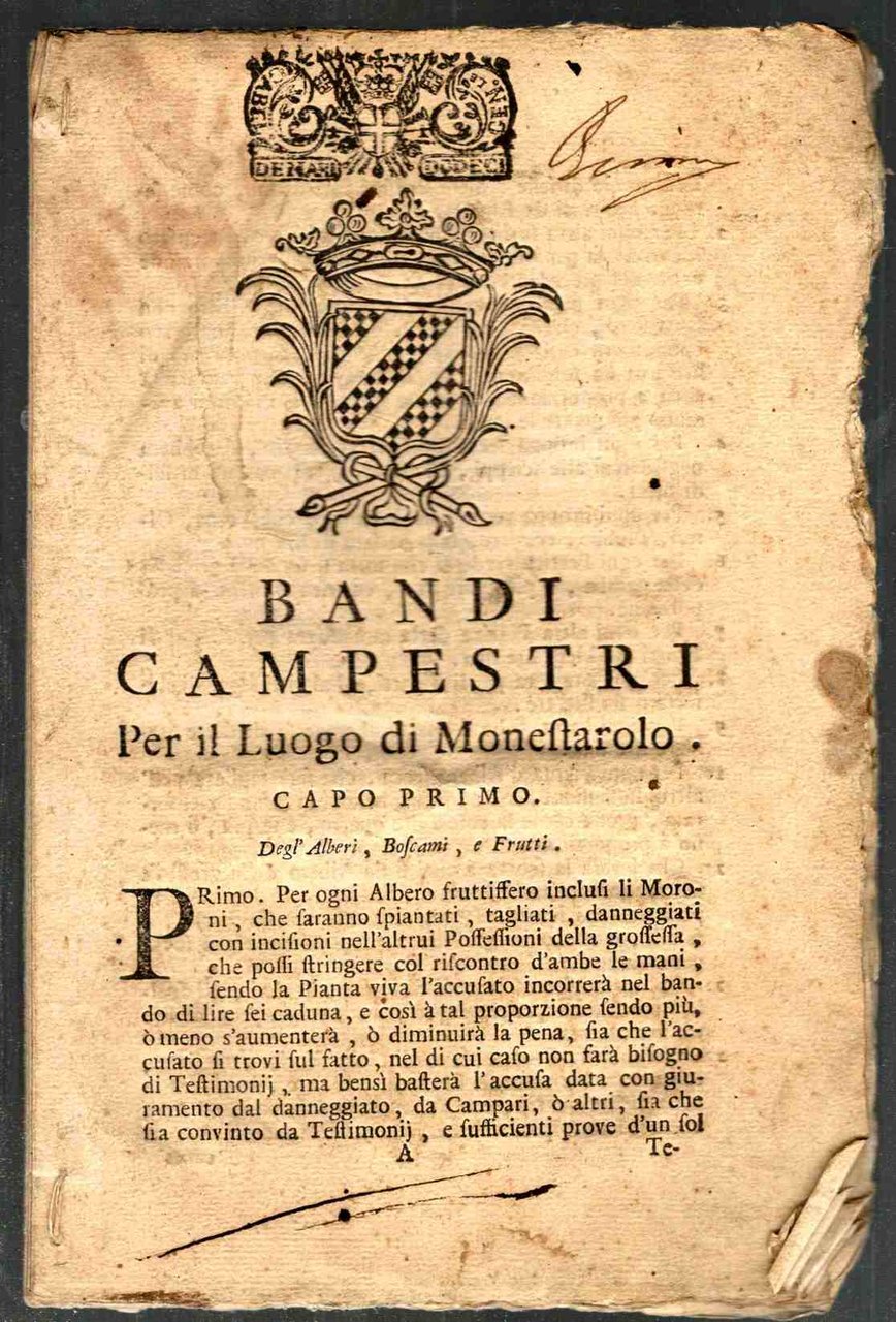 Bandi campestri per il Luogo di Monestarolo | Immagine principale