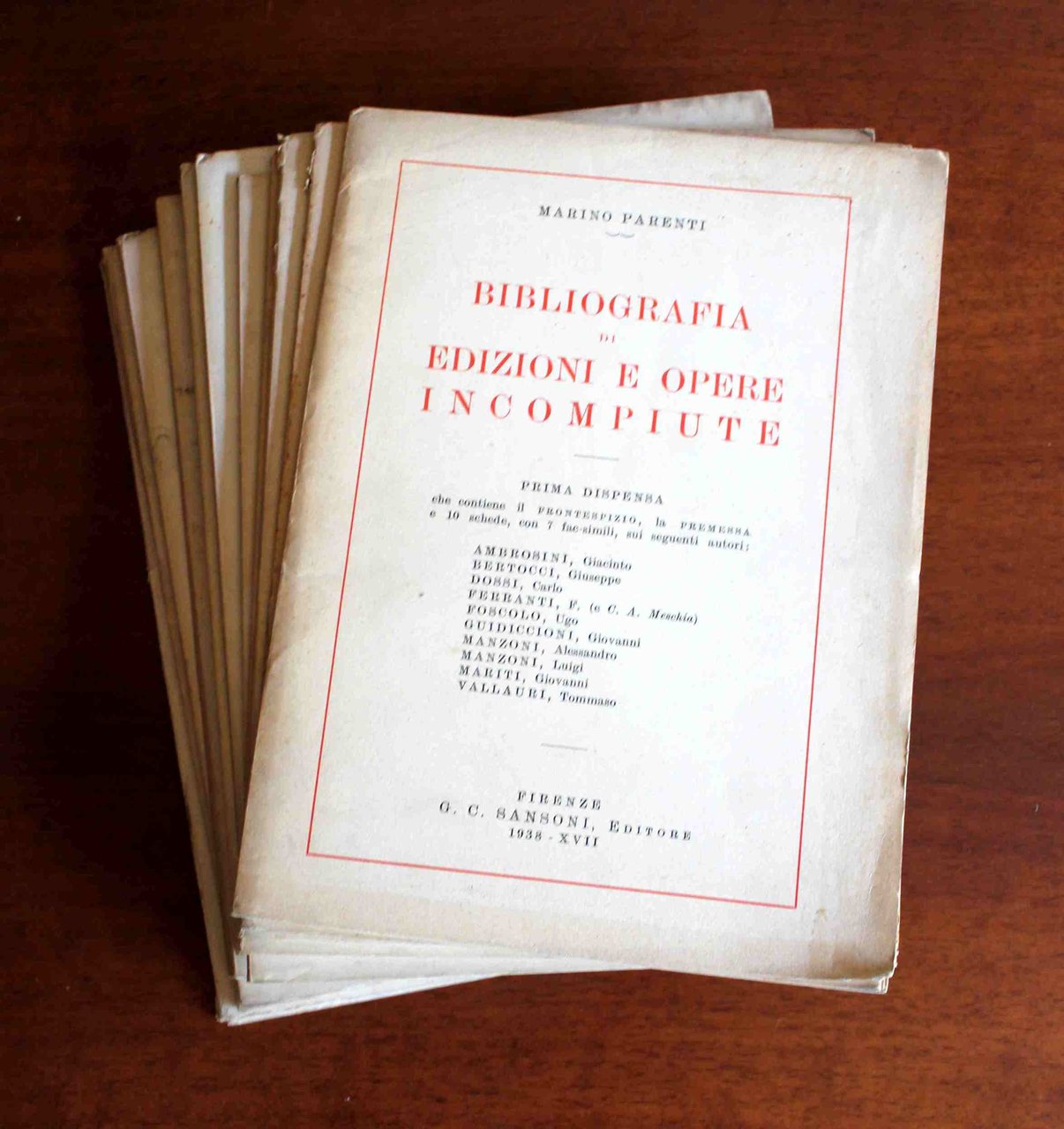 Bibliografia di edizioni e opere incompiute. Opera completa in dodici … | Immagine principale
