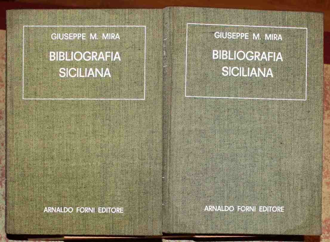Bibliografia siciliana ovvero gran dizionario bibliografico. (Due volumi)