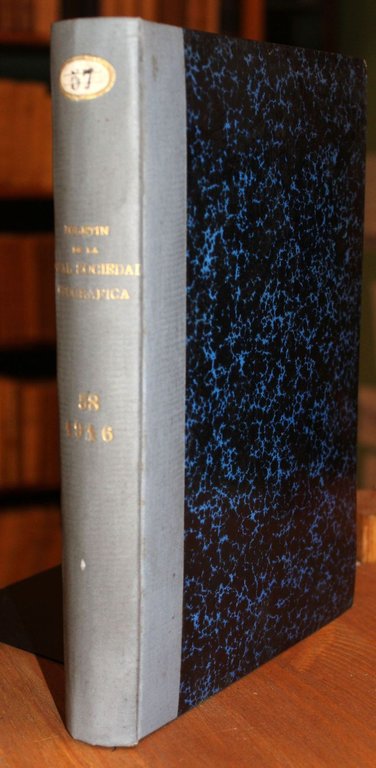 Boletín de la Real Sociedad Geográfica. Tomo LVIII. 1916 completo